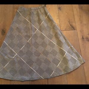 Dove grey wool circle skirt
